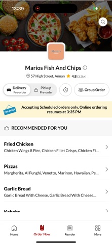 Marios Fish And Chips screenshot