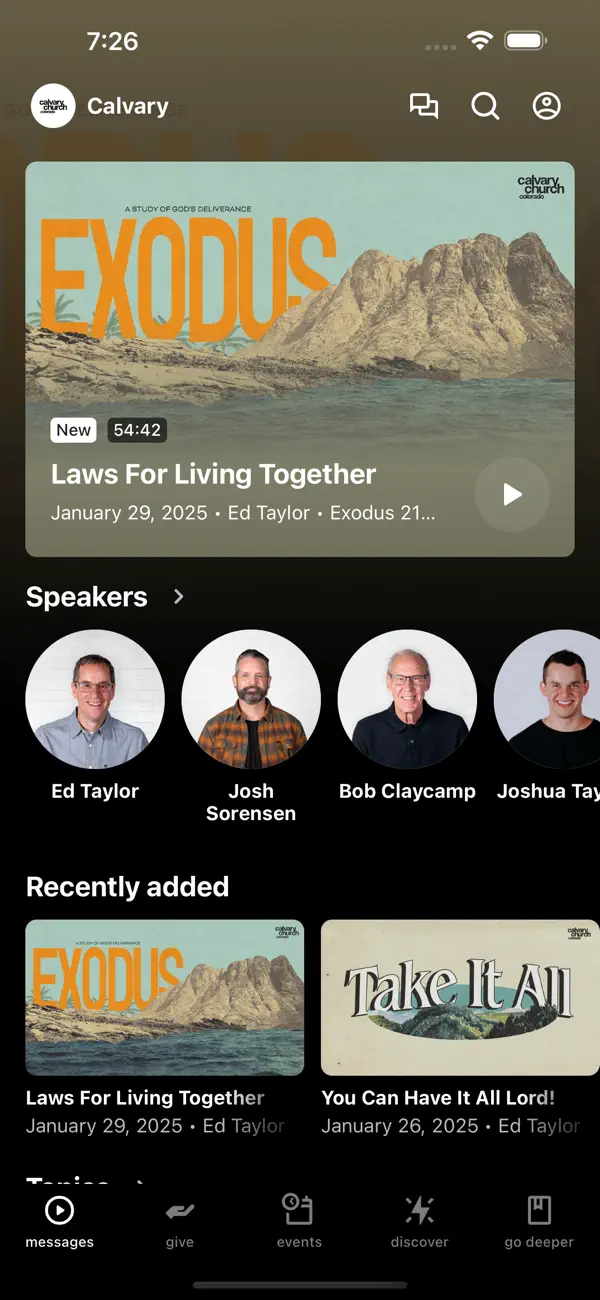 Screenshot #1 pour Calvary Church | Ed Taylor