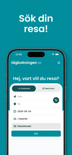 Tågbokningen screenshot 1