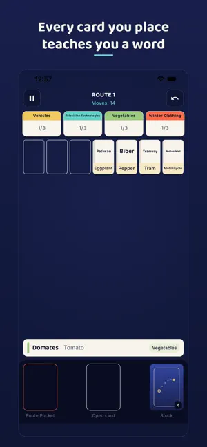 Vocardo: Word Solitaire Puzzle screenshot 1
