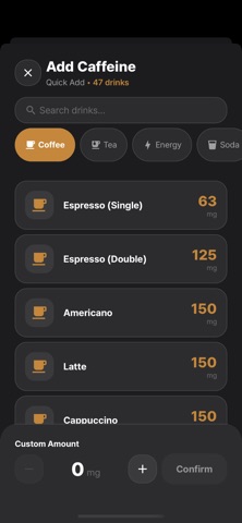 CupDose - Caffeine Tracker Screenshot 2 of 5