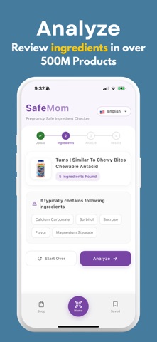 SafeMom: Pregnancy Safe Scan iPhone screenshot