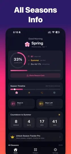 Capture d'écran de Season Tracker: Widgets & Time sur iPhone 1