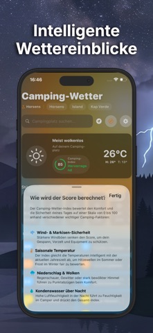 Camping-Wetter: Wind, Sonne iPhone screenshot 6