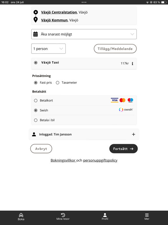 Screenshot #5 pour Växjo Taxi