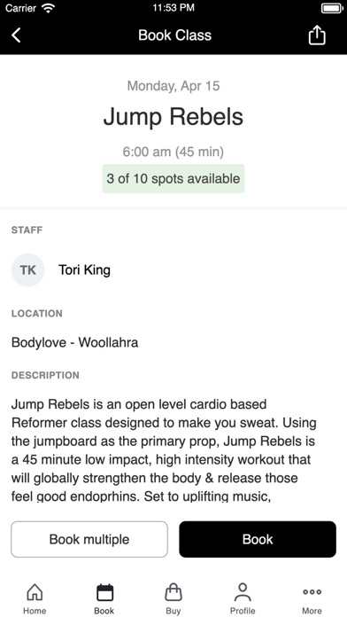 Bodylove Pilates Screenshot
