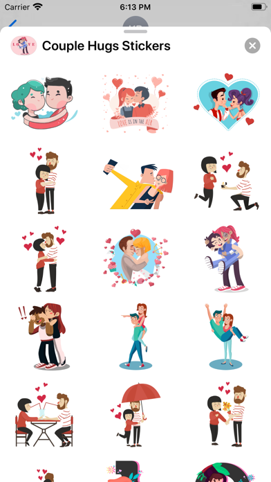 Screenshot #2 pour Couple Hugs Stickers