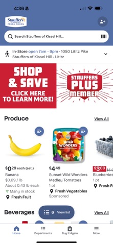 Stauffers Fresh Foods iPhone screenshot