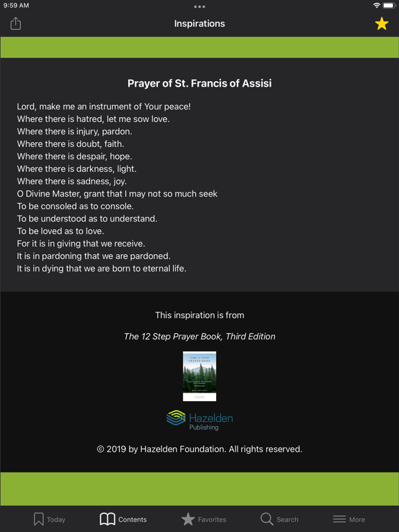 Inspirations from Hazelden iPad screenshot 6 - Health & Fitness app