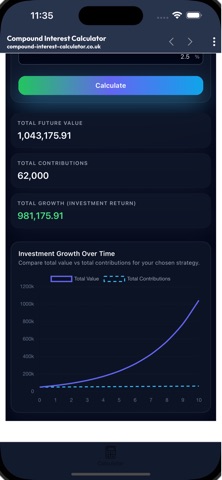 Your FI Compound Calculator screenshot