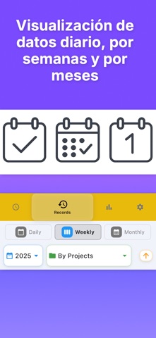 WorkTime: Hours Tracker Log iPhone screenshot