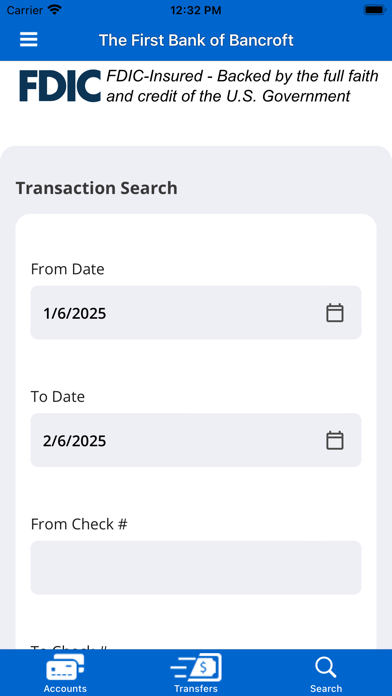 First Bank of Bancroft App Screenshot