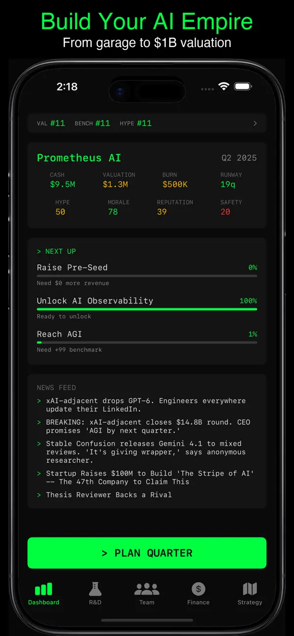 Screenshot #1 pour AI Startup CEO
