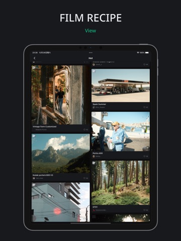 FujiStyle - Film Recipes Frame iPad screenshot