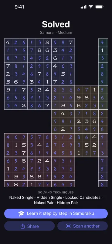 Sudoku Solver: Camera Scan screenshot 2 of 4