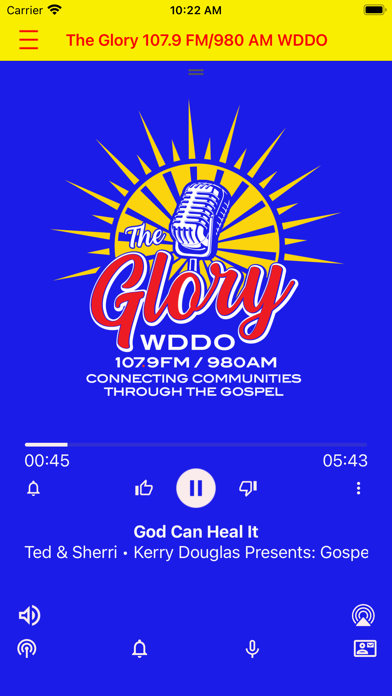 The Glory 107.9 FM / 980 AM iPhone screenshot 1 - Entertainment app