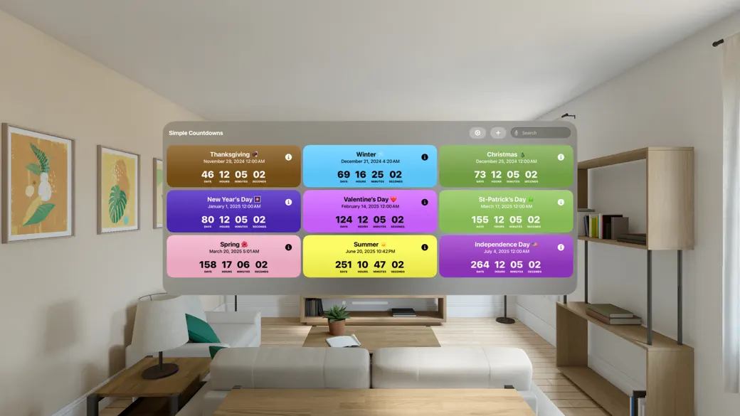 Simple Countdowns screenshot 1