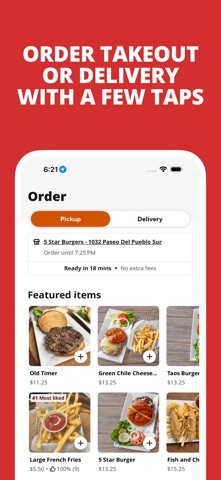 5 Star Burgers App iPhone screenshot