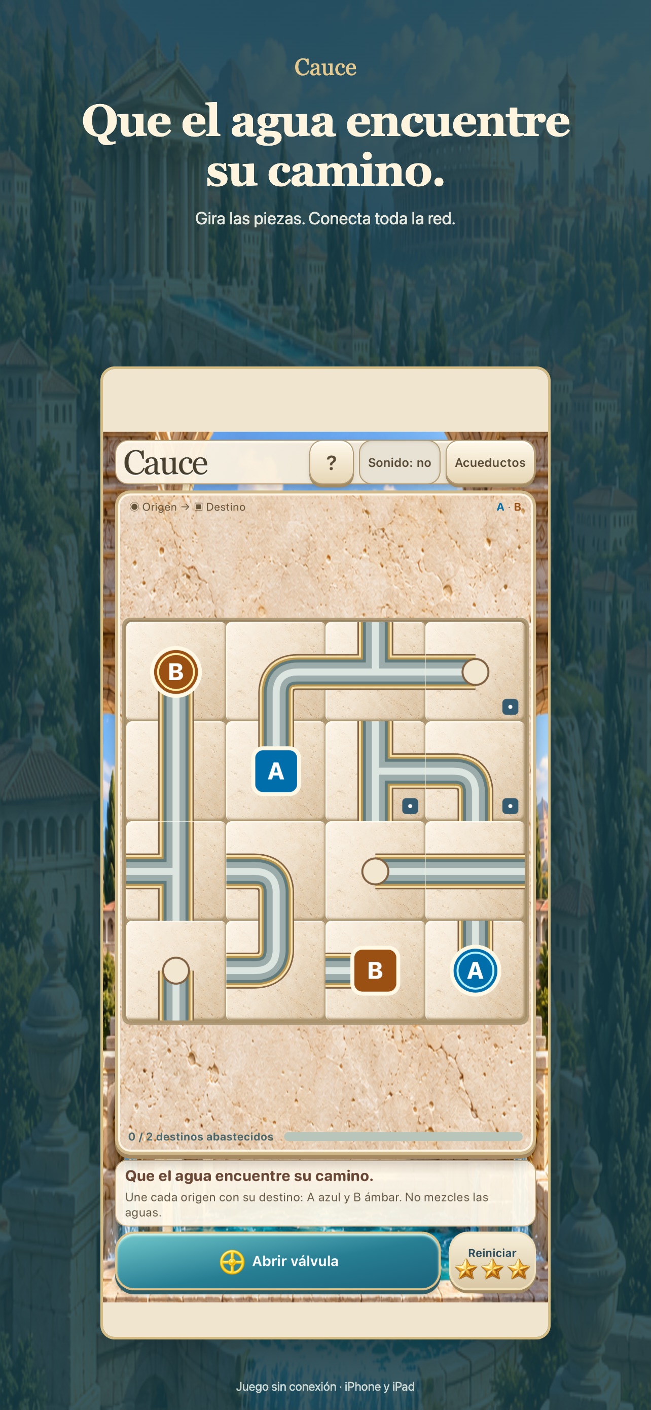 Screenshot 1 of Cauce: Puzzle de tuberías