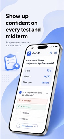 QwizAI: AI Flashcards: Ask iPhone screenshot