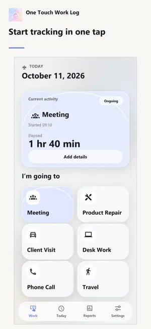 One Touch Work Log screenshot 2