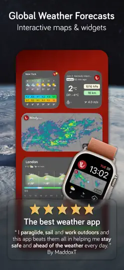 Скриншот Windy.com — Погодный радар на iPhone 3