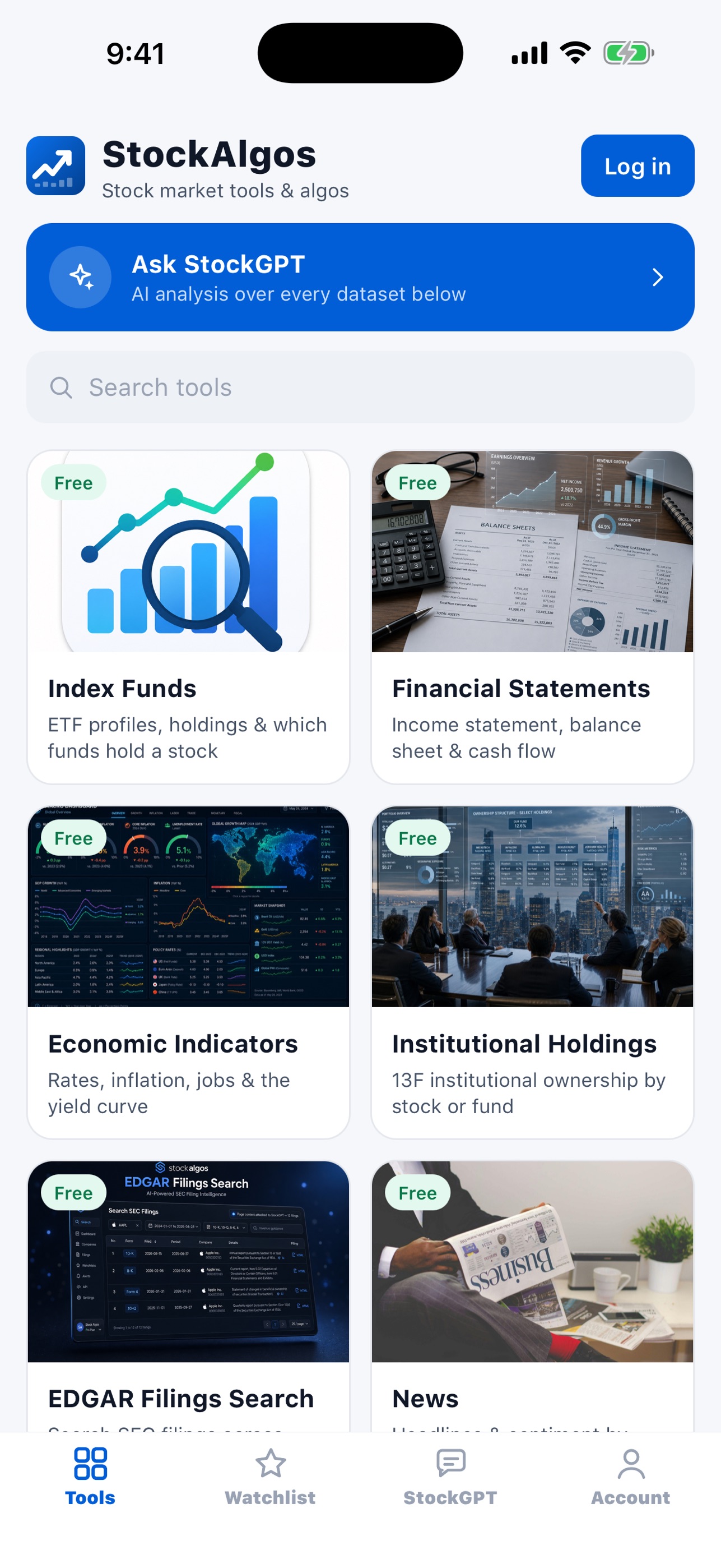 Screenshot 1 of StockAlgos: Stock Market Tools