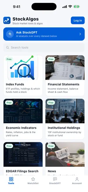 StockAlgos: Stock Market Tools screenshot 1
