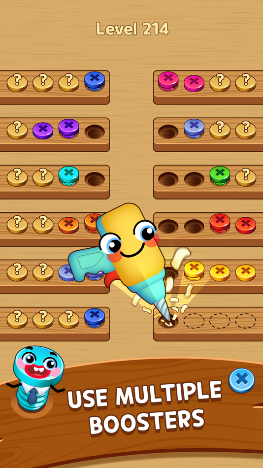 #4. Wood Screw: Color Sort Puzzle (iOS) 由: WingsMob Global Ltd.