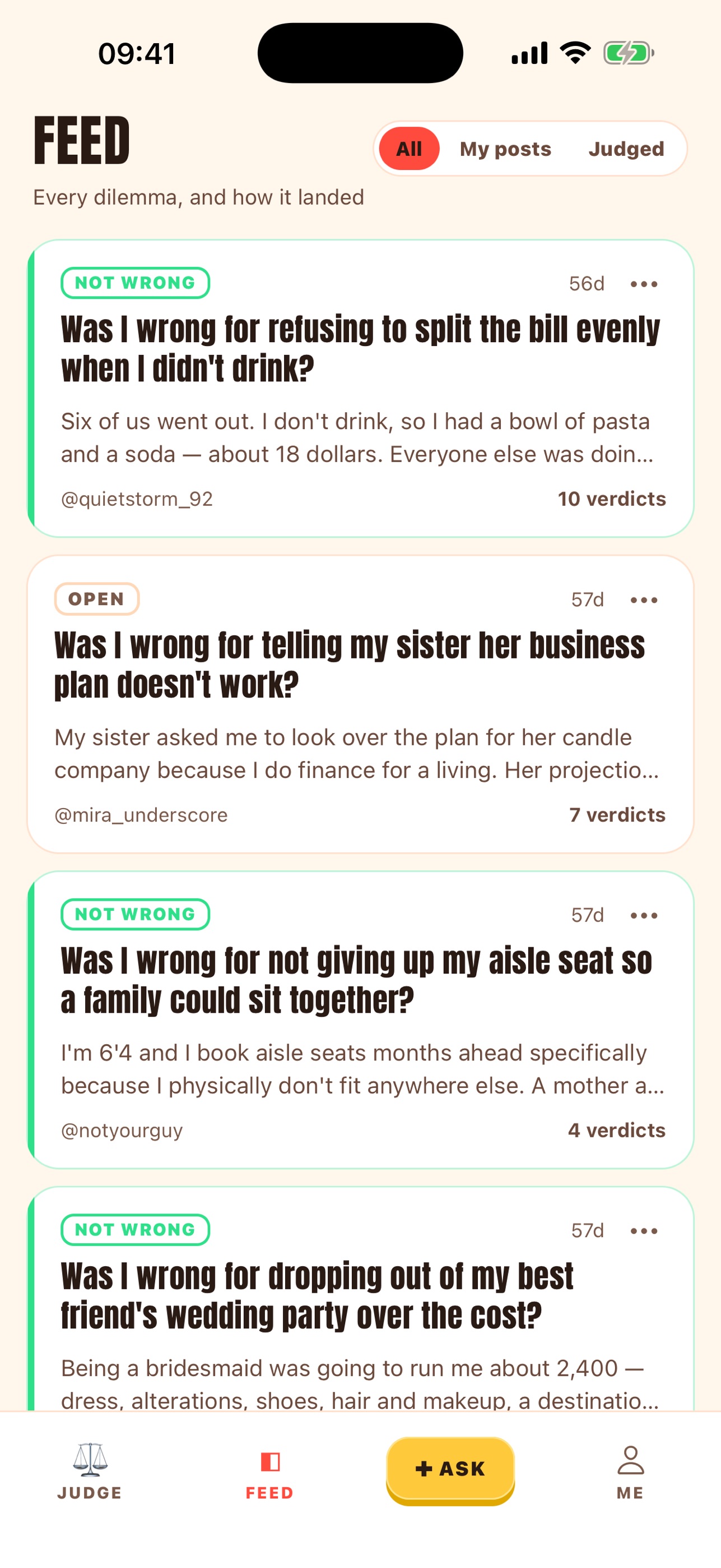 Screenshot 2 of Crowd Verdict: Am I Wrong?