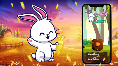 Hungry Rabbit - catch carrots Screenshot