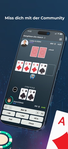 Pokerheads - Heads-up Poker iPhone screenshot