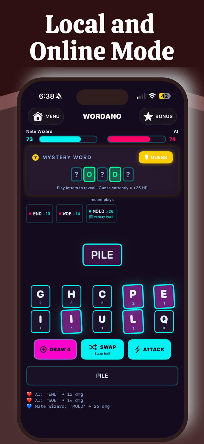 Wordano - Battle Word Game