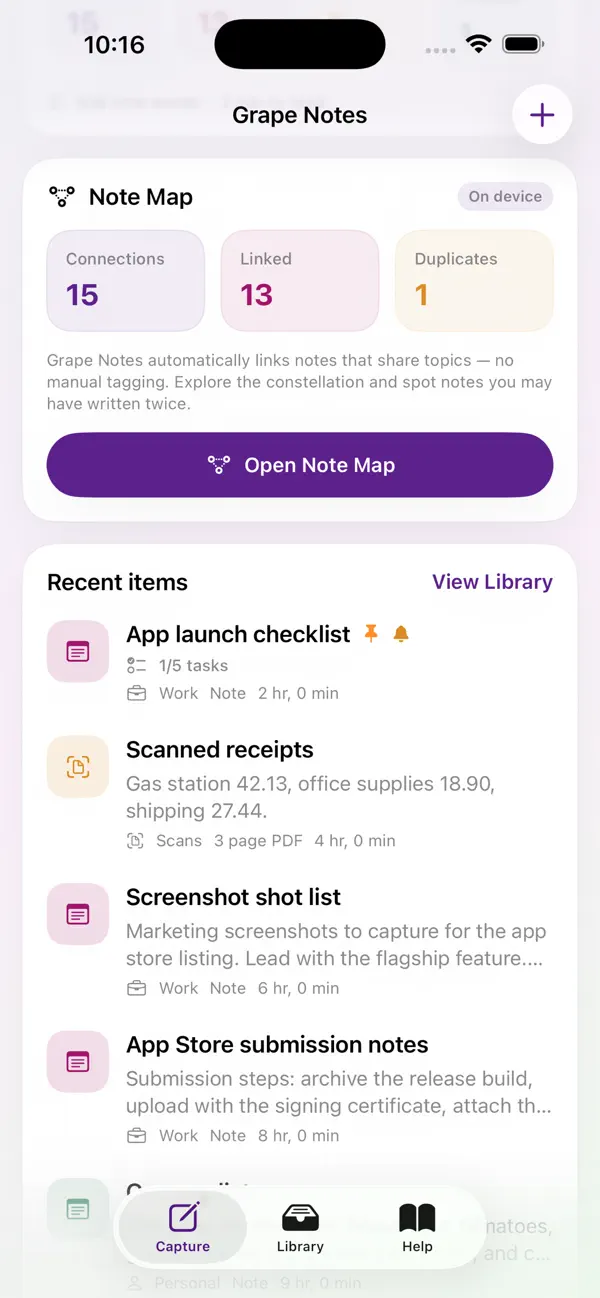 Screenshot #2 pour Grape Notes Pro