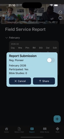Service Note screenshot