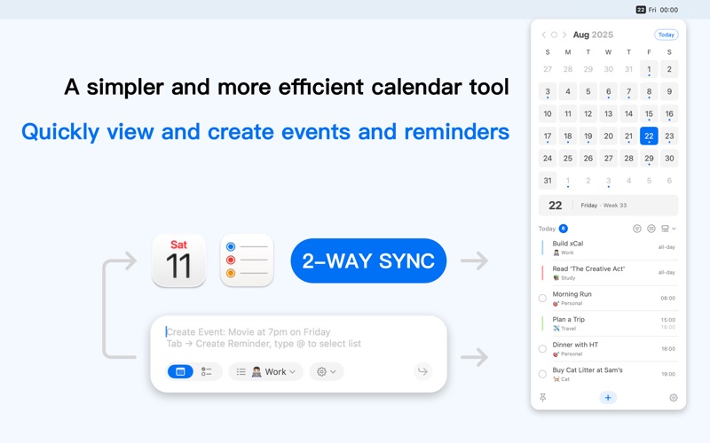 xCal: Calendar & Reminders app screenshot
