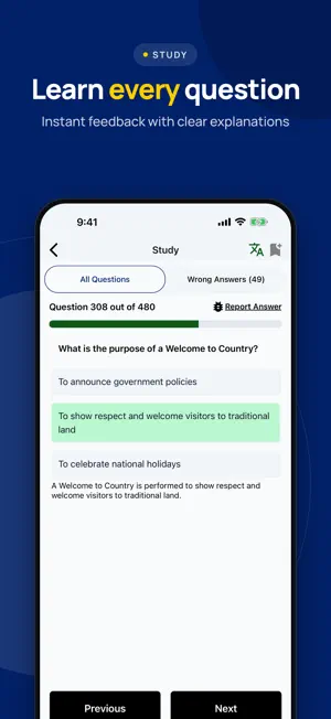 Australia Citizenship Tests screenshot 2