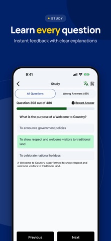 Australia Citizenship Tests Screenshot 2 of 8