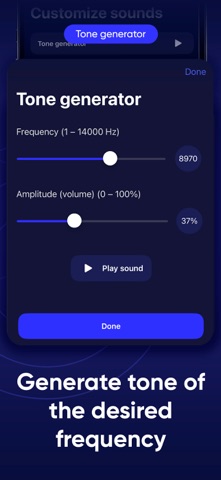 TSound: tinnitus sound therapy iPhone screenshot