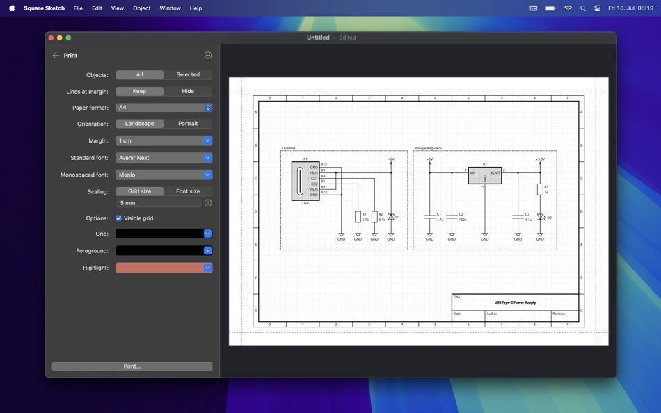 #5. Square Sketch (macOS) 由: DANIEL ROTH
