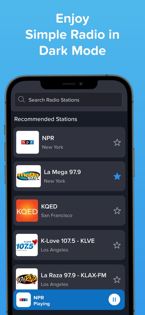 Simple Radio - FM AM Stations - Adaptive Interface Design