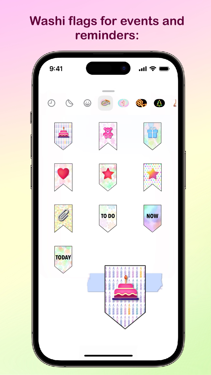 Washi stickers for iMessage