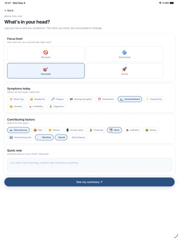 ZingTrackr iPad screenshot