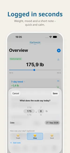 KlarGewicht screenshot 3