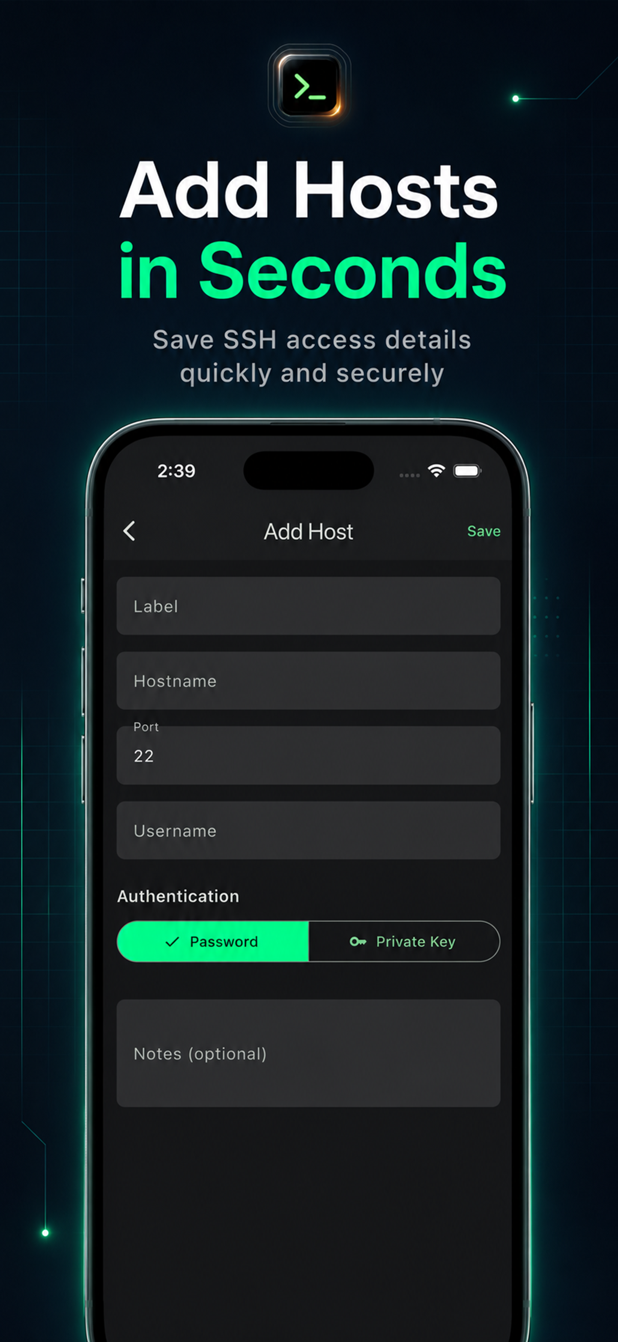 Pocket Shell - SSH client