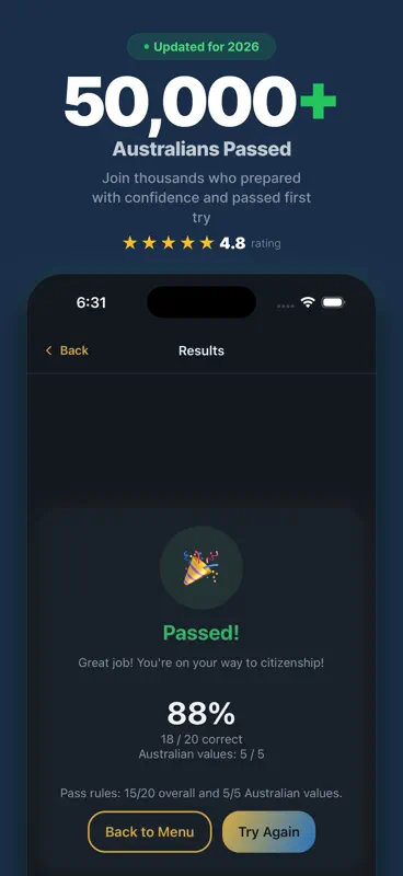 Citizenship Test AU 2026 [New] screenshot 7 of 7