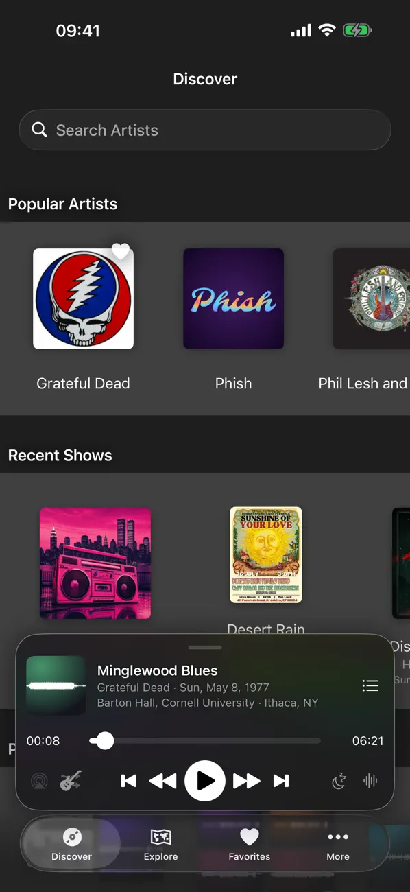 Screenshot #1 pour Live Music Archive