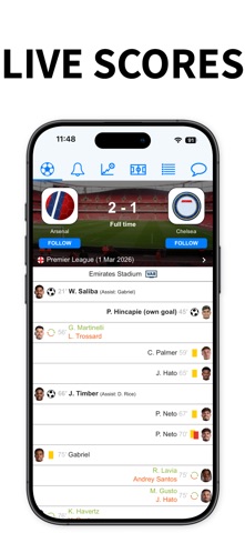 Football Scores iPhone screenshot 1