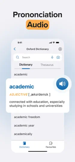 Capture d'écran de Oxford Dictionary sur iPhone 5