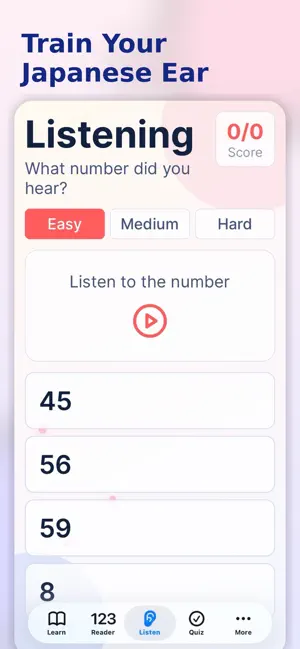 Japanese Numbers Trainer screenshot 3